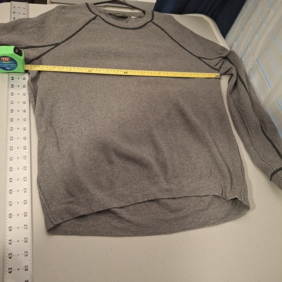 Eddie‎ Bauer XL Gray Wool Blend Heritage Crew Neck Classic Pullover Sweater - Picture 5 of 9